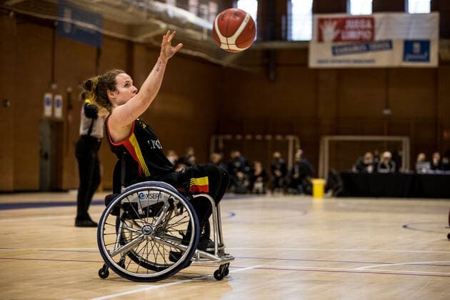 European Championship Wheelchair Basketball 05 12 2021 MADRID, SPAIN 5 December Wheelchair Basketball, Netherlands vs Germany Women, on Day 2 of the European Championship Wheelchair Basketball at Polid Municipal Marques de Samaranch on 05 12 2021 in Madrid, Spain Vanessa Erskine Germany, 5 Copyright: xBEAUTIFULxSPORTS Wunderlx