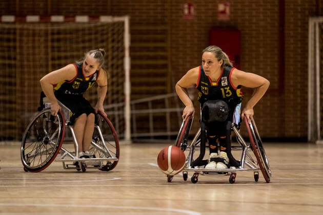 European Championship Wheelchair Basketball 05 12 2021 MADRID, SPAIN 5 December Wheelchair Basketball, Netherlands vs Germany Women, on Day 2 of the European Championship Wheelchair Basketball on 05 12 2021 at Polid Municipal Marques de Samaranch in Madrid, Spain Svenja Mayer Germany, 13 Copyright: xBEAUTIFULxSPORTS Wunderlx