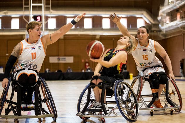 European Championship Wheelchair Basketball 05 12 2021 MADRID, SPAIN 5 December Wheelchair Basketball, Netherlands vs Germany Women, on Day 2 of the European Championship Wheelchair Basketball at Polid Municipal Marques de Samaranch on 05 12 2021 in Madrid, Spain. Copyright: xBEAUTIFULxSPORTS Wunderlx