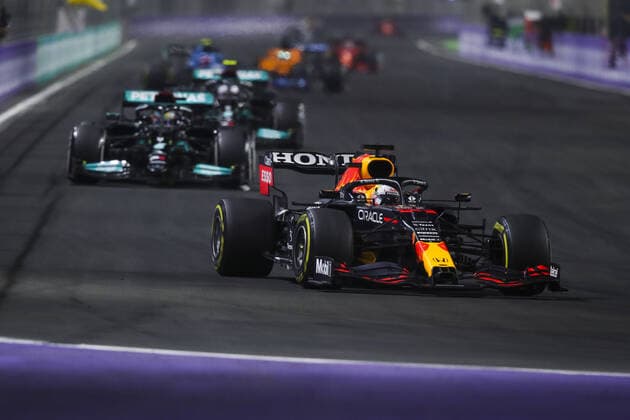 during the Formula 1 stc Saudi Arabian Grand Prix 2021, 21th round of the 2021 FIA Formula One World Championship, WM, Weltmeisterschaft from December 3 to 5, 2021 on the Jeddah Corniche Circuit, in Jeddah, Saudi Arabia - F1 - SAUDI ARABIAN GRAND PRIX 2021 - RACE DPPI Panoramic  00121044_FG0O3370.JPG