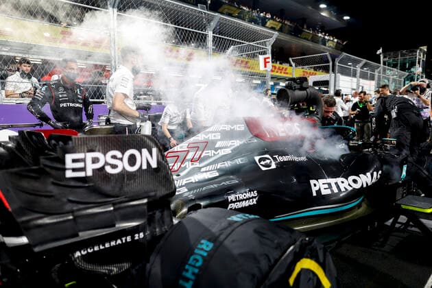 Car of 77 Valtteri Bottas FIN, Mercedes AMG Petronas F1 Team , F1 Grand Prix of Saudi Arabia at Jeddah Corniche Circuit on December 5, 2021 in Jeddah, Saudi Arabia Photo by HOCH ZWEI Jeddah Saudi Arabia