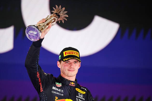 VERSTAPPEN Max (ned), Red Bull Racing Honda RB16B, portrait podium during the Formula 1 stc Saudi Arabian Grand Prix 2021, 21th round of the 2021 FIA Formula One World Championship, WM, Weltmeisterschaft from December 3 to 5, 2021 on the Jeddah Corniche Circuit, in Jeddah, Saudi Arabia - F1 - SAUDI ARABIAN GRAND PRIX 2021 - RACE DPPI Panoramic  20211205_GOODEN_FG0O3985