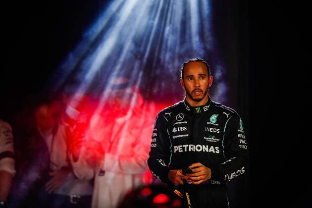 podium HAMILTON Lewis (gbr), Mercedes AMG F1 GP W12 E Performance, portrait during the Formula 1 stc Saudi Arabian Grand Prix 2021, 21th round of the 2021 FIA Formula One World Championship, WM, Weltmeisterschaft from December 3 to 5, 2021 on the Jeddah Corniche Circuit, in Jeddah, Saudi Arabia - F1 - SAUDI ARABIAN GRAND PRIX 2021 - RACE DPPI Panoramic  00121043__V2_7891