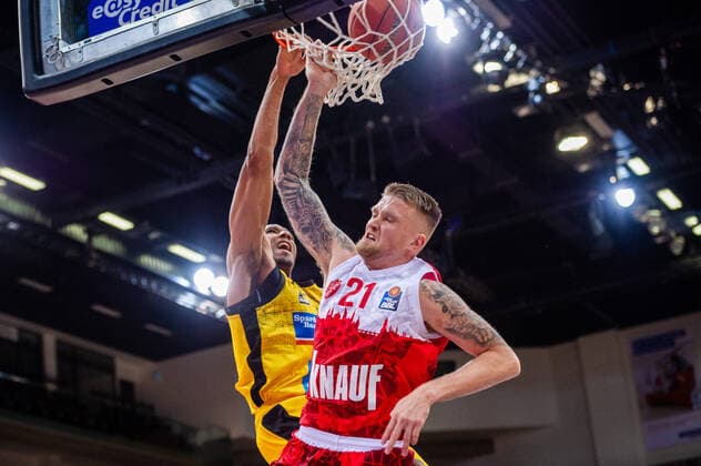 Tremmell Darden MHP RIESEN Ludwigsburg 21 Aigars Skele s Oliver Wuerzburg 21 at the BBL match MHP RIESEN Ludwigsburg S Oliver Wuerzburg on 05 12 2021 in Ludwigsburg MHPArena Germany Ludwigsburg 05 12 21 Basketball , 05 12 2021, Ludwigsburg Germany xpxsdx