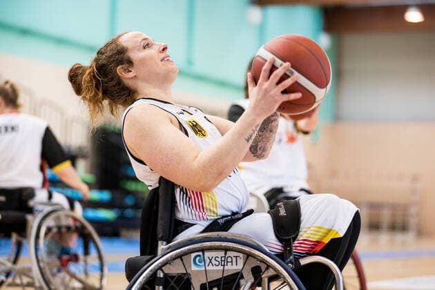 European Championship Wheelchair Basketball 06 12 2021 MADRID, SPAIN 6 December Wheelchair Basketball, Germany vs Spain Women, on Day 3 of the European Championship Wheelchair Basketball on 06 12 2021 at Polid Municipal Francisco Fernandez Ochoa in Madrid, Spain Vanessa Erskine Germany, 5 Copyright: xBEAUTIFULxSPORTS Wunderlx