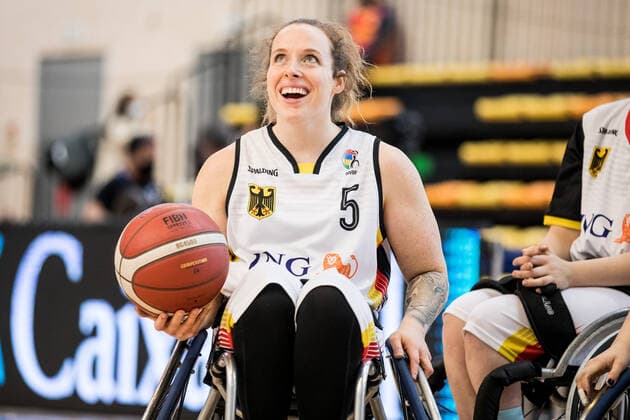 European Championship Wheelchair Basketball 06 12 2021 MADRID, SPAIN 6 December Wheelchair Basketball, Germany vs Spain Women, on Day 3 of the European Championship Wheelchair Basketball on 06 12 2021 at Polid Municipal Francisco Fernandez Ochoa in Madrid, Spain Vanessa Erskine Germany, 5 Copyright: xBEAUTIFULxSPORTS Wunderlx
