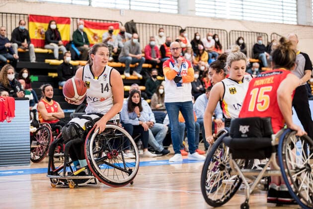 European Championship Wheelchair Basketball 06 12 2021 MADRID, SPAIN 6 December Wheelchair Basketball, Germany vs Spain Women, on Day 3 of the European Championship Wheelchair Basketball on 06 12 2021 at Polid Municipal Francisco Fernandez Ochoa in Madrid, Spain Lena Knippelmeyer Germany, 14 Copyright: xBEAUTIFULxSPORTS Wunderlx