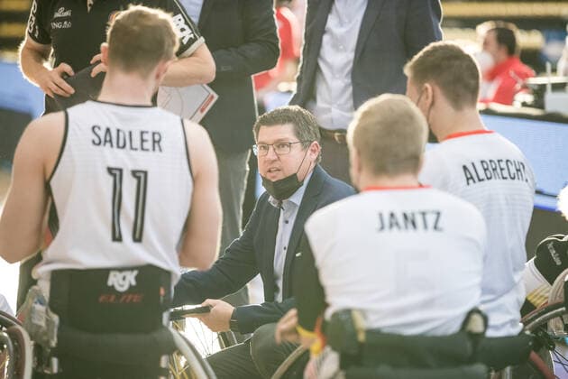 European Championship Wheelchair Basketball 06 12 2021 MADRID, SPAIN 6 December Wheelchair Basketball, Germany vs Poland Men, on Day 3 of the European Championship Wheelchair Basketball on 06 12 2021 at Polid Municipal Francisco Fernandez Ochoa in Madrid, Spain Nicolai Zeltinger Coach Germany Copyright: xBEAUTIFULxSPORTS Wunderlx