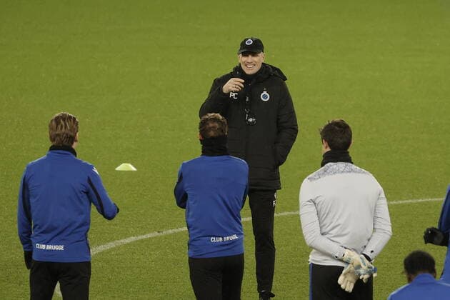Club Brugge s head coach Philippe Clement pictured at a training session of Belgian soccer team Club Brugge, Monday 06 December 2021, in Paris, France, in preparation of tomorrow s Champions League game against French club PSG Paris Saint-Germain, on the last day (out of six) in the Group A of the UEFA Champions League group stage. BRUNOxFAHY x3151248x