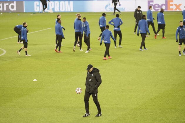 Club Brugge s head coach Philippe Clement pictured at a training session of Belgian soccer team Club Brugge, Monday 06 December 2021, in Paris, France, in preparation of tomorrow s Champions League game against French club PSG Paris Saint-Germain, on the last day (out of six) in the Group A of the UEFA Champions League group stage. BRUNOxFAHY x3151255x