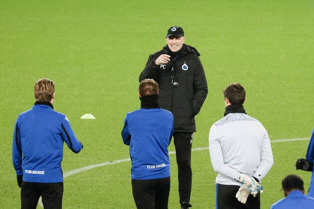 Club Brugge s head coach Philippe Clement pictured during a training session of Belgian soccer team Club Brugge, Monday 06 December 2021, in Paris, France, in preparation of tomorrow s Champions League game against French club PSG Paris Saint-Germain, on the last day (out of six) in the Group A of the UEFA Champions League group stage. BRUNOxFAHY x3151259x