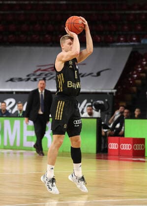 Ognjen Jaramaz Bayern Basketball, 10 at the Shoot GER, FC Bayern Basketball vs Academics Heidelberg, Basketball, 1 Bundesliga, Season 2021 2022, 06 12 2021, GER, FC Bayern Basketball vs Academics Heidelberg, Basketball, 1 Bundesliga, Season 2021 2022, 06 12 2021, Muenchen Copyright: xEIBNER MarcelxEngelbrechtx EP_EER