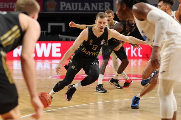 Ognjen Jaramaz Bayern Basketball, 10 GER, FC Bayern Basketball vs Academics Heidelberg, Basketball, 1 Bundesliga, Season 2021 2022, 06 12 2021, GER, FC Bayern Basketball vs Academics Heidelberg, Basketball, 1 Bundesliga, Season 2021 2022, 06 12 2021, Muenchen Copyright: xEIBNER MarcelxEngelbrechtx EP_EER