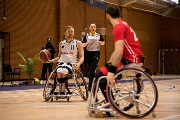 European Championship Wheelchair Basketball 07 12 2021 MADRID, SPAIN 7 December Wheelchair Basketball, Germany vs Switzerland Men, on Day 4 of the European Championship Wheelchair Basketball on 07 12 2021 at Polid Municipal Marques de Samaranch in Madrid, Spain Jan Sadler Germany, 11 Copyright: xBEAUTIFULxSPORTS Wunderlx