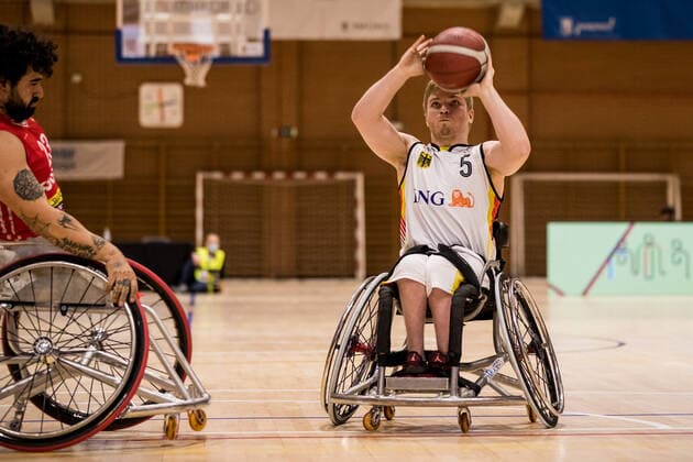 European Championship Wheelchair Basketball 07 12 2021 MADRID, SPAIN 7 December Wheelchair Basketball, Germany vs Switzerland Men, on Day 4 of the European Championship Wheelchair Basketball on 07 12 2021 at Polid Municipal Marques de Samaranch in Madrid, Spain Oliver Jantz Germany, 5 Copyright: xBEAUTIFULxSPORTS Wunderlx