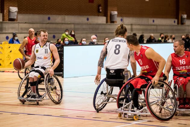 European Championship Wheelchair Basketball 07 12 2021 MADRID, SPAIN 7 December Wheelchair Basketball, Germany vs Switzerland Men, on Day 4 of the European Championship Wheelchair Basketball on 07 12 2021 at Polid Municipal Marques de Samaranch in Madrid, Spain Jan Sadler Germany, 11 Copyright: xBEAUTIFULxSPORTS Wunderlx