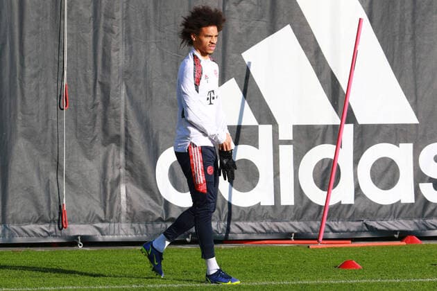 10 Leroy Sane, Adidas, Sponsor Football Champions League FC Bayern Muenchen Final training before the match against FC Barcelona 07 12 2021 Training ground, Saebenerstr PHOTO Mladen Lackovic LakoPress