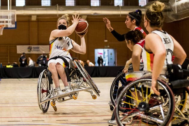 European Championship Wheelchair Basketball 07 12 2021 MADRID, SPAIN 7 December Wheelchair Basketball, Germany vs Turkey Women, on Day 4 of the European Championship Wheelchair Basketball on 07 12 2021 at Polid Municipal Marques de Samaranch in Madrid, Spain Svenja Erni Germany, 4 Copyright: xBEAUTIFULxSPORTS Wunderlx