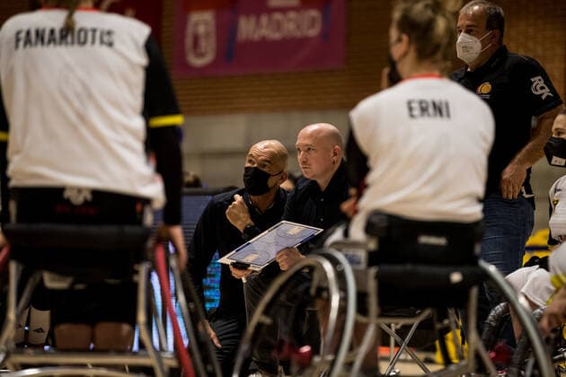 European Championship Wheelchair Basketball 07 12 2021 MADRID, SPAIN 7 December Wheelchair Basketball, Germany vs Turkey Ladies, on Day 4 of the European Championship Wheelchair Basketball on 07 12 2021 at Polid Municipal Marques de Samaranch in Madrid, Spain Ralf Neumann Assistant Coach Germany , Dirk Passiwan Coach Germany Copyright: xBEAUTIFULxSPORTS Wunderlx