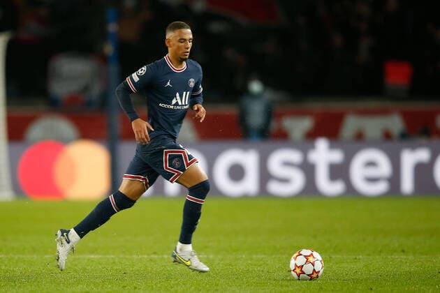 Paris, Parc des Princes, 07 12 2021 UEFA Champions League 2021 22 Group A Paris Saint Germain Club Brugge v l ,Thilo Kehrer Paris Saint Germain UEFA regulations prohibit any use of photographs as image sequences and or quasi video Copyright: AntonioxBorga