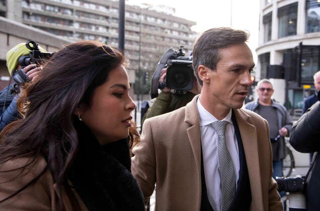 Sport Themen der Woche KW49 08 12 2021. London, United Kingdom. Danish golfer Thorbjorn Olesen arrives for a hearing at Aldersgate House in London. The five time European tour winner was arrested on his return from the Wolrd Golf Championships on a flight from Nashville to London on July 29th 2019. He is accused of sexual, being drunk on an aircraft and assault by beating. Thorbjorn Olesen trial.  xMarkxThomasx xixImagesx IIM-22910-0004