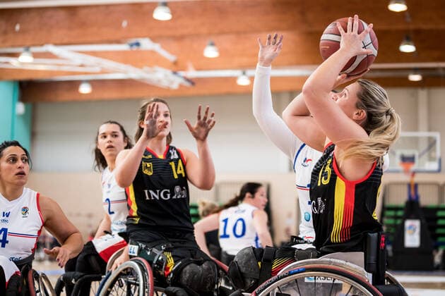 European Championship Wheelchair Basketball 08 12 2021 MADRID, SPAIN December 8 Wheelchair Basketball, France vs Germany Women, on Day 5 of the European Championship Wheelchair Basketball on 08 12 2021 at Polid Municipal Francisco Fernandez Ochoa in Madrid, Spain Svenja Mayer Germany, 13 Copyright: xBEAUTIFULxSPORTS Wunderlx