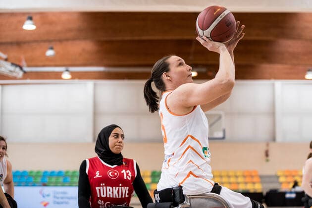 European Championship Wheelchair Basketball 08 12 2021 MADRID, SPAIN 8 December Wheelchair Basketball, Netherlands vs Turkey Women, on Day 5 of the European Championship Wheelchair Basketball on 08 12 2021 at Polid Municipal Francisco Fernandez Ochoa in Madrid, Spain Mariska Beijer Netherlands, 15 Copyright: xBEAUTIFULxSPORTS Wunderlx