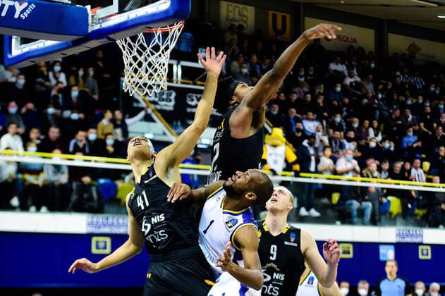 William CUMMINGS ( 1 - Metropolitans 92 ) - Tomer Ginat ( 41 - Metropolitans 92 ) - BASKET : Metropolitans 92 vs Partizan Belgrade - Eurocup - 08 12 2021 FedericoPestellini Panoramic 