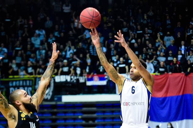 MICHINEAU David ( 6 - Metropolitans 92 ) - BASKET : Metropolitans 92 vs Partizan Belgrade - Eurocup - 08 12 2021 FedericoPestellini Panoramic 