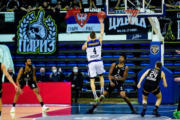 Keith HORNSBY ( 4 - Metropolitans 92 ) - BASKET : Metropolitans 92 vs Partizan Belgrade - Eurocup - 08 12 2021 FedericoPestellini Panoramic 