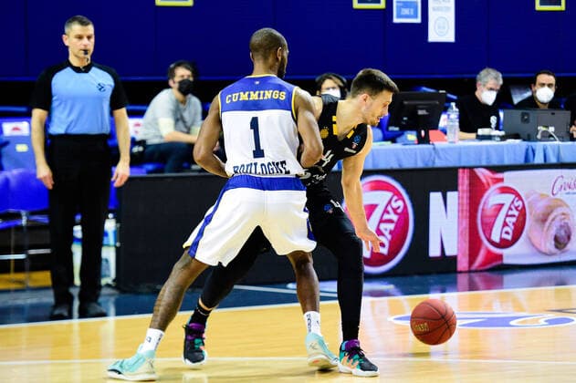 William CUMMINGS ( 1 - Metropolitans 92 ) - AVRAMOVIC ALEKSA ( 4 - Partizan Belgrade ) - BASKET : Metropolitans 92 vs Partizan Belgrade - Eurocup - 08 12 2021 FedericoPestellini Panoramic 