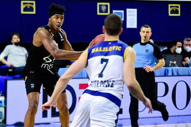 LEDAY ZACH ( 2 - Partizan Belgrade ) - BASKET : Metropolitans 92 vs Partizan Belgrade - Eurocup - 08 12 2021 FedericoPestellini Panoramic 