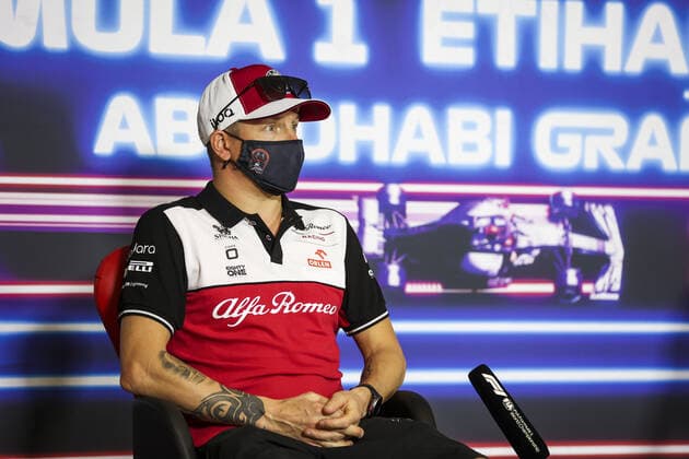 RAIKKONEN Kimi (fin), Alfa Romeo Racing ORLEN C41, portrait, Thursday press conference, PK, Pressekonferenz during the Formula 1 Etihad Airways Abu Dhabi Grand Prix 2021, 22th round of the 2021 FIA Formula One World Championship, WM, Weltmeisterschaft from December 10 to 12, 2021 on the Yas Marina Circuit, in Yas Island, Abu Dhabi - F1 - ABU DHABI GRAND PRIX 2021 DPPI Panoramic 00121045_AV6_4013.JPG