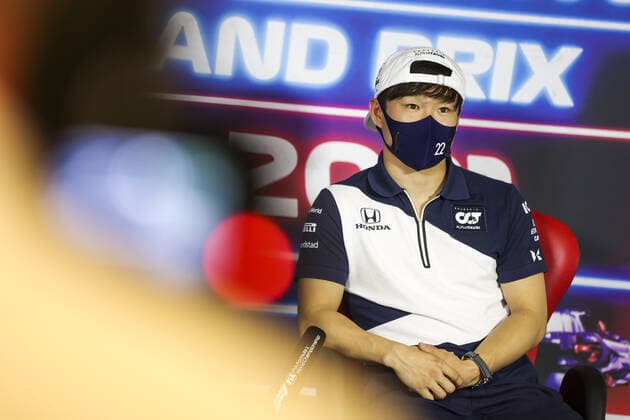 TSUNODA Yuki (jap), Scuderia AlphaTauri Honda AT02, portrait, Thursday press conference, PK, Pressekonferenz during the Formula 1 Etihad Airways Abu Dhabi Grand Prix 2021, 22th round of the 2021 FIA Formula One World Championship, WM, Weltmeisterschaft from December 10 to 12, 2021 on the Yas Marina Circuit, in Yas Island, Abu Dhabi - F1 - ABU DHABI GRAND PRIX 2021 DPPI Panoramic 00121045_AV6_4161.JPG