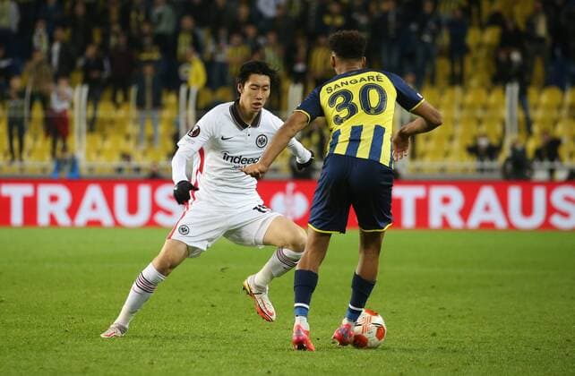 Eintracht Frankfurt™s Daichi Kamada during Fenerbahce - Eintracht Frankfurt during UEFA Europa League game at Kadikoy Sukru Saracoglu Stadium in Istanbul, 9th of December, 2021. Copyright: TolgaxAdanali 17355654
