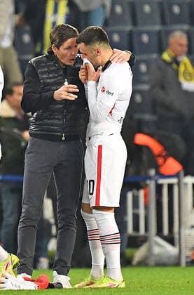 09 12 2021, xjhx, football UEFA Europa League, Fenerbahce Istanbul Eintracht Frankfurt emspor, v l coach Oliver Glasner Eintracht Frankfurt zautz Filip Kostic Eintracht Frankfurt DFL DFB REGULATIONS PROHIBIT ANY USE OF PHOTOGRAPHS as IMAGE SEQUENCES and or QUASI VIDEO Istanbul