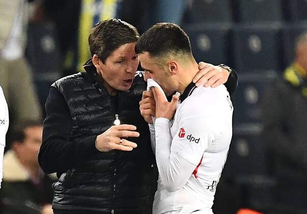 09 12 2021, xjhx, football UEFA Europa League, Fenerbahce Istanbul Eintracht Frankfurt emspor, v l coach Oliver Glasner Eintracht Frankfurt zautz Filip Kostic Eintracht Frankfurt DFL DFB REGULATIONS PROHIBIT ANY USE OF PHOTOGRAPHS as IMAGE SEQUENCES and or QUASI VIDEO Istanbul