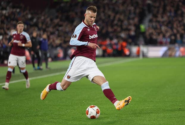 Mandatory Credit: Photo by Simon Dael Shutterstock (12637595ac) Andriy Yarmolenko of West Ham West Ham United v Dinamo Zagreb, UEFA Europa League, Group H, Football, London Stadium, London, UK - 09 Dec 2021 EDITORIAL USE ONLY No use with unauthorised audio, video, data, fixture lists, club league logos or live services. Online in-match use limited to 120 images, no video emulation. No use in betting, games or single club league player publications. West Ham United v Dinamo Zagreb, UEFA Europa League, Group H, Football, London Stadium, London, UK - 09 Dec 2021 EDITORIAL USE ONLY No use with unauthorised audio, video, data, fixture lists, club league logos or live services. Online in-match use limited to 120 images, no video emulation. No use in betting, games or single club league player publications.  Copyright: xSimonxDael Shutterstockx 12637595ac
