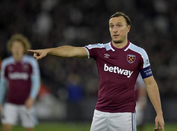 Mandatory Credit: Photo by James GriffithsWest Ham United Shutterstock (12637613u) Mark Noble of West Ham United in action West Ham United v Dinamo Zagreb, UEFA Europa League, Group H, Football, London Stadium, London, UK - 09 Dec 2021 EDITORIAL USE ONLY No use with unauthorised audio, video, data, fixture lists, club league logos or live services. Online in-match use limited to 120 images, no video emulation. No use in betting, games or single club league player publications. West Ham United v Dinamo Zagreb, UEFA Europa League, Group H, Football, London Stadium, London, UK - 09 Dec 2021 EDITORIAL USE ONLY No use with unauthorised audio, video, data, fixture lists, club league logos or live services. Online in-match use limited to 120 images, no video emulation. No use in betting, games or single club league player publications.  Copyright: xJamesxGriffithsWestxHamxUnited Shutterstockx 12637613u