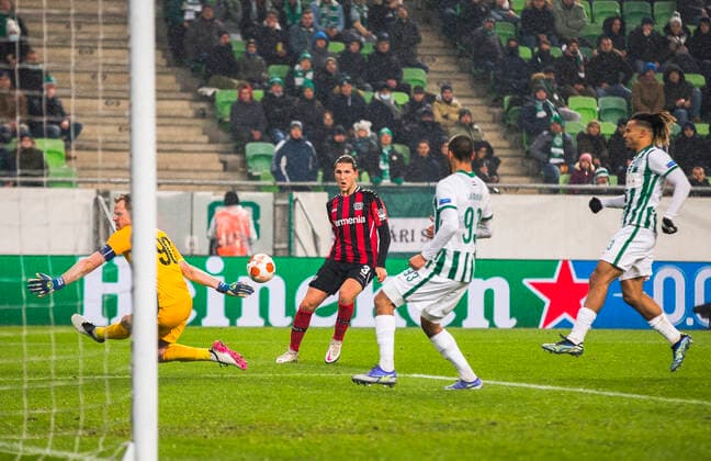 Panagiotis Retsos, Ferencvaros vs Bayern Leverkusen, Uefa Europa Leafue, 09 December, 09 12 2021 Ferencvaros vs Bayern Leverkusen, Uefa Europa Leafue, 09 December, 09 12 2021 Budapest Copyright: xEIBNER NikolaxKrsticx EP_EER