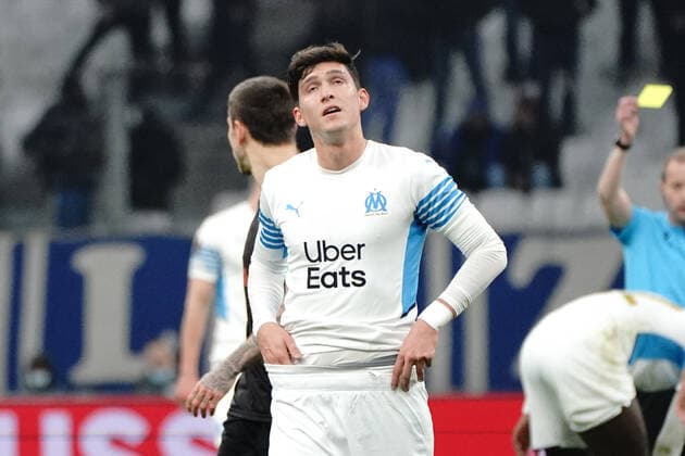 Leonardo Balerdi (Olympique de Marseille) FOOTBALL : Olympique de Marseille vs Lokomotiv de Moscou - League Europa - Marseille - 09 12 2021 NorbertScanella Panoramic 