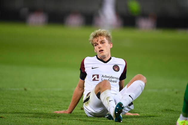 FCM s Gustav Isaksen during the UEFA Europa League Group F football match between PFC Ludogorets and FC Midtjylland on December 9, 2021 at the Ludogorets Arena in Razgrad Photo by Alex Nicodim Ritzau Scanpix, Razgrad  Copyright: RitzauxScanpix AlexxNicodimx spdk20211209-215020-L