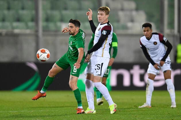 FCMs Charles during the UEFA Europa League Group F football match between PFC Ludogorets and FC Midtjylland on December 9, 2021 at the Ludogorets Arena in Razgrad Photo by Alex Nicodim Ritzau Scanpix, Razgrad  Copyright: RitzauxScanpix AlexxNicodimx spdk20211209-215119-L
