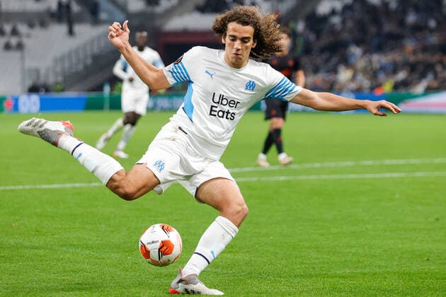 MARSEILLE, FRANCE - DECEMBER 9, 2021: Marseilleâ€™s Matteo Guendouzi in action in the 2021 22 UEFA Europa League Group E Round 6 match between Olympique de Marseille and Lokomotiv Moscow at the Orange Velodrome Stadium. Mikhail Japaridze TASS  TS11B4F0