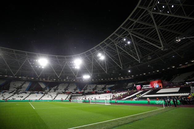 PXL_West Ham United v Dinamo Zagreb: Group H - UEFA Europa League LONDON, ENGLAND - DECEMBER 09: General view inside of the stadium prior to the the UEFA Europa League group H match between West Ham United and Dinamo Zagreb at Olympic Stadium on December 9, 2021 in London, United Kingdom. IgorxKralj PIXSELL
