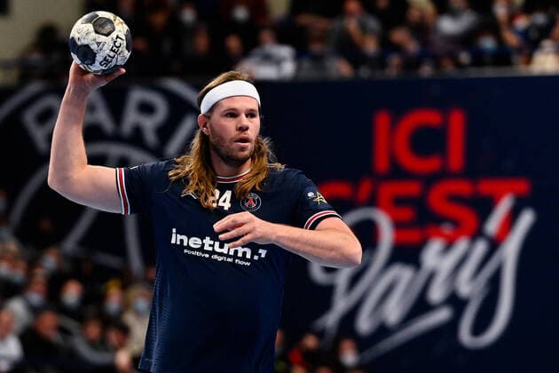 HANSEN Mikkel ( 24 - PSG ) - HANDBALL : Paris Saint Germain vs Barcelone - Champions League - 09 12 2021 FedericoPestellini Panoramic 