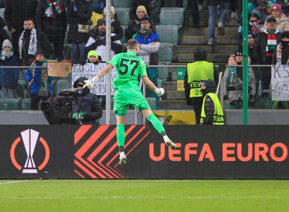 WARSAW, POLAND, DECEMBER 9, 2021. The 2021 22 UEFA Europa League. Football match between Legia (Warsaw) vs Spartak (Moscow) at the Marshall Jozef PiÅ‚sudski s Municipal Stadium of Legia Warsaw. FC Spartak won 0:1. Photo by Stupnikov Alexander FC Spartak StupnikovxAlexander