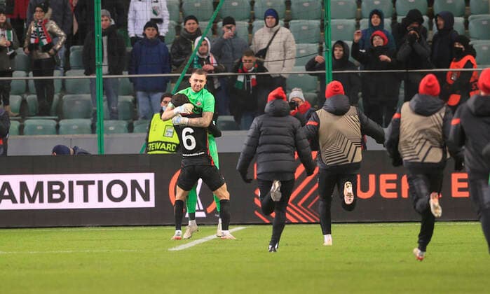 WARSAW, POLAND, DECEMBER 9, 2021. The 2021 22 UEFA Europa League. Football match between Legia (Warsaw) vs Spartak (Moscow) at the Marshall Jozef PiÅ‚sudski s Municipal Stadium of Legia Warsaw. FC Spartak won 0:1. Photo by Stupnikov Alexander FC Spartak StupnikovxAlexander