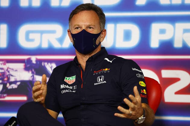 F1 Grand Prix of Abu Dhabi Christian Horner (GBR, Red Bull Racing), F1 Grand Prix of Abu Dhabi at Yas Marina Circuit on December 10, 2021 in Abu Dhabi, United Arab Emirates. (Photo by Bryn Lennon Getty Images FIA Pool via HOCH ZWEI) Abu Dhabi Yas Marina Circuit United Arab Emirates Poolfoto HOCH ZWEI Pool Getty Images ,EDITORIAL USE ONLY