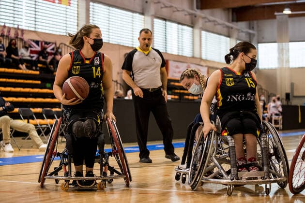European Championship Wheelchair Basketball 10 12 2021 MADRID, SPAIN 10 December Wheelchair Basketball, Semi Final Great Britain vs Germany Women on Day 7 of the European Championship Wheelchair Basketball on 10 12 2021 at Polid Municipal Francisco Fernandez Ochoa in Madrid, Spain Lena Knippelmeyer Germany, 14 Copyright: xBEAUTIFULxSPORTS Wunderlx